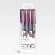 Набор капиллярных линеров Copic Multiliner 4 штуки винного цвета (перо 0.05 - 0.5 мм) - Набор капиллярных линеров Copic Multiliner 4 штуки винного цвета (0.05 - 0.5 мм) купить в магазине для художников Copic.Club с доставкой по всему миру