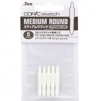 Набор перьев Copic Sketch Medium Round круглый наконечник 5 штук