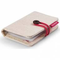 Визитница SenseBag с текстильной обложкой на 24 карточки светлая - Визитница SenseBag с текстильной обложкой на 24 карточки бежевая купить в магазине Copic.Club с доставкой по всему миру